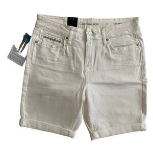 Women’s Calvin Klein Jeans Stretchy City Short Shorts  Medium White Size 6